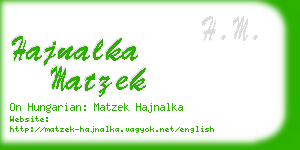 hajnalka matzek business card